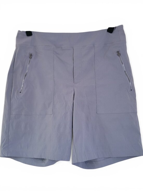 Athleta Pants - Athleta | Nylon-spandex zip-pocket shorts | Dusty Blue/Gray | Size 12
